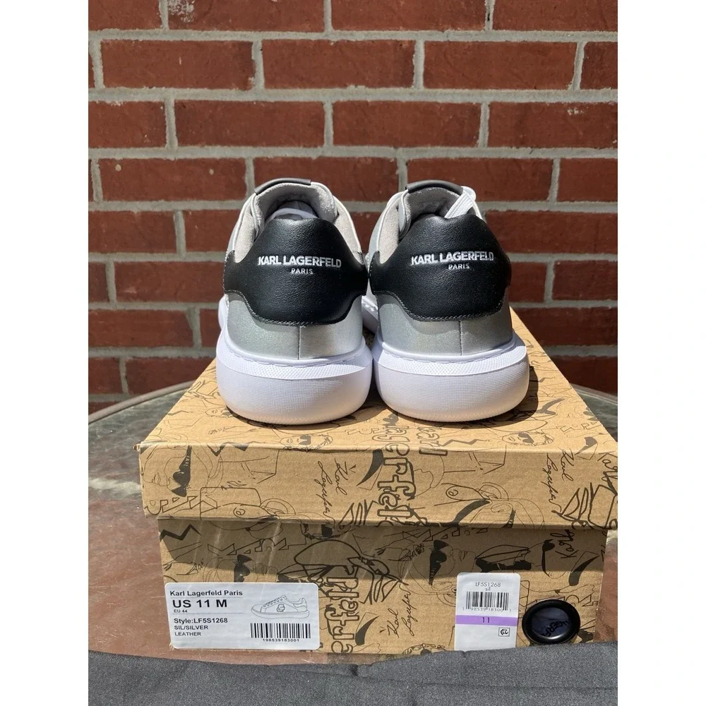 BNWB Karl Lagerfeld Paris Side Embroidered Karl Profile Logo Sneakers|Size 11M